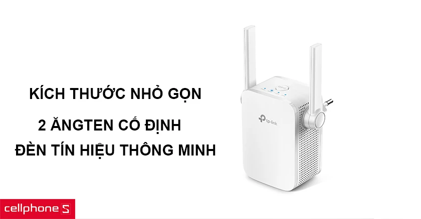 Kích thước nhỏ gọn, 2 ăngten cố định và 1 cổng LAN 10/100M