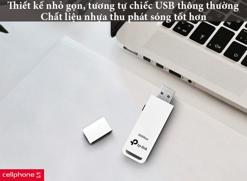 Thiết kế nhỏ gọn, tương tự chiếc USB thông thường, chất liệu nhựa thu phát sóng tốt hơn