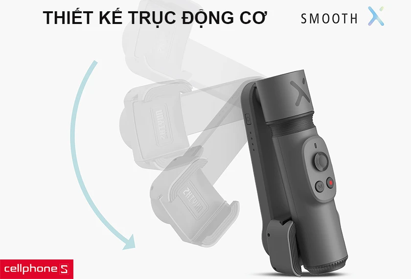 kết cấu trục động cơ có hỗ trợ tay cầm dễ dàng xoay