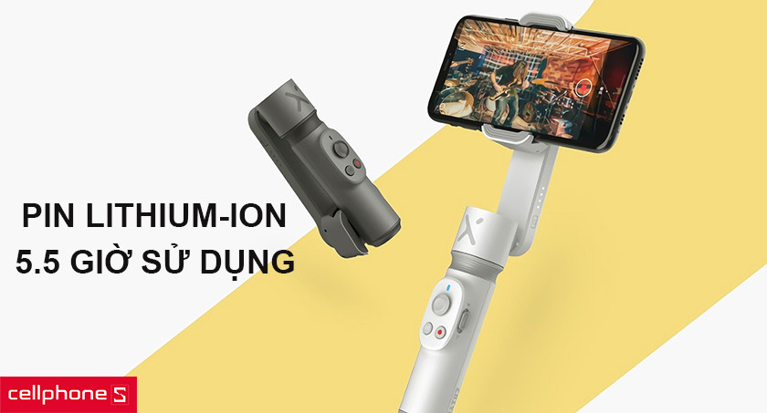 Pin 1000 mAh, sử dụng liên tục 5.5 giờ