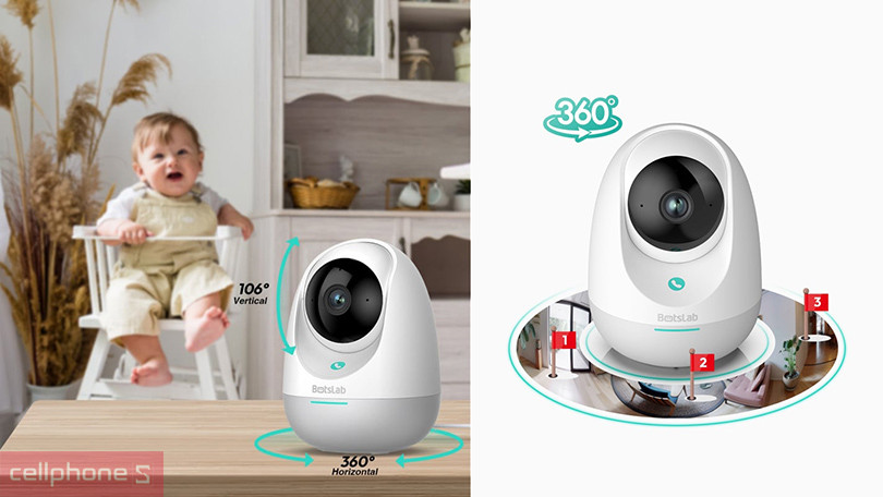 GÓc quay camera IP không dây 2K Botslab C213 gọi điện thoại