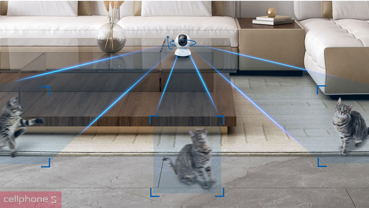Khả năng phát hiện chuyển động của camera TP-Link Tapo IP Wifi 360 hồng ngoại 4MP TC72