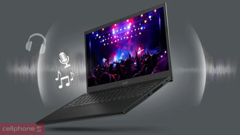 Pin, cổng kết nối của laptop Acer Gaming Aspire 7 A715-59G-73LB
