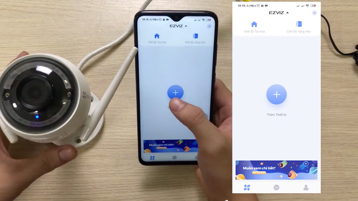 Hướng dẫn kết nối camera Ezviz IP Wifi ngoài trời Husky Air 2.8mm 720P với điện thoại