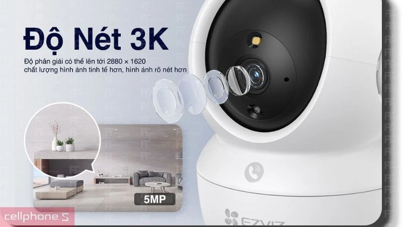 Camera IP hồng ngoại không dây 5MP Ezviz H6C Pro - Tuần tra mọi ngóc ngách