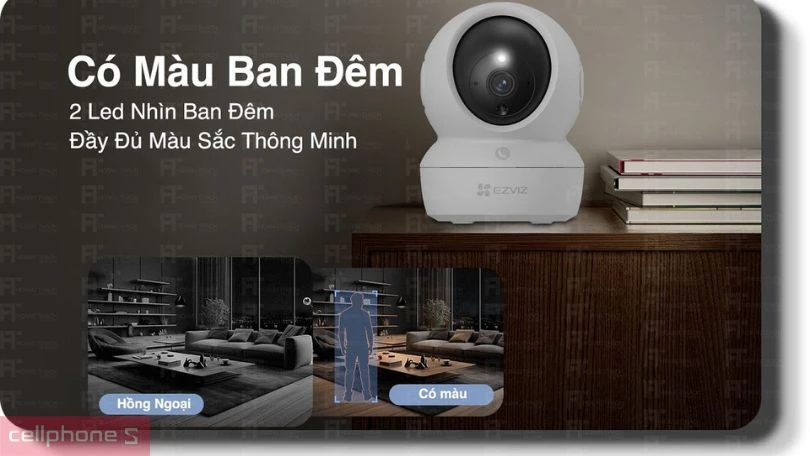 Camera IP hồng ngoại không dây 5MP Ezviz H6C Pro - Tuần tra mọi ngóc ngách