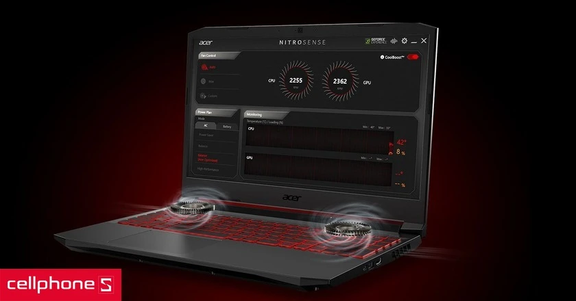Khả năng tản nhiệt của laptop Acer Nitro