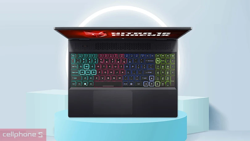 Màn hình, pin và cổng kết nối của laptop Gaming Acer Nitro V ANV16-41-R6ZY
