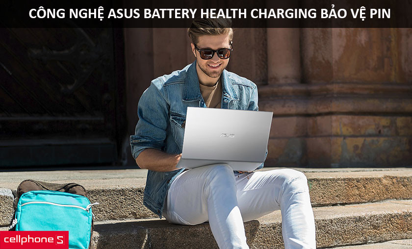 Asus Vivobook 15 A512FA-EJ571T sẵn sàng đồng hành cùng bạn trong cả ngày nhờ tích hợp pin lithium-polyler 