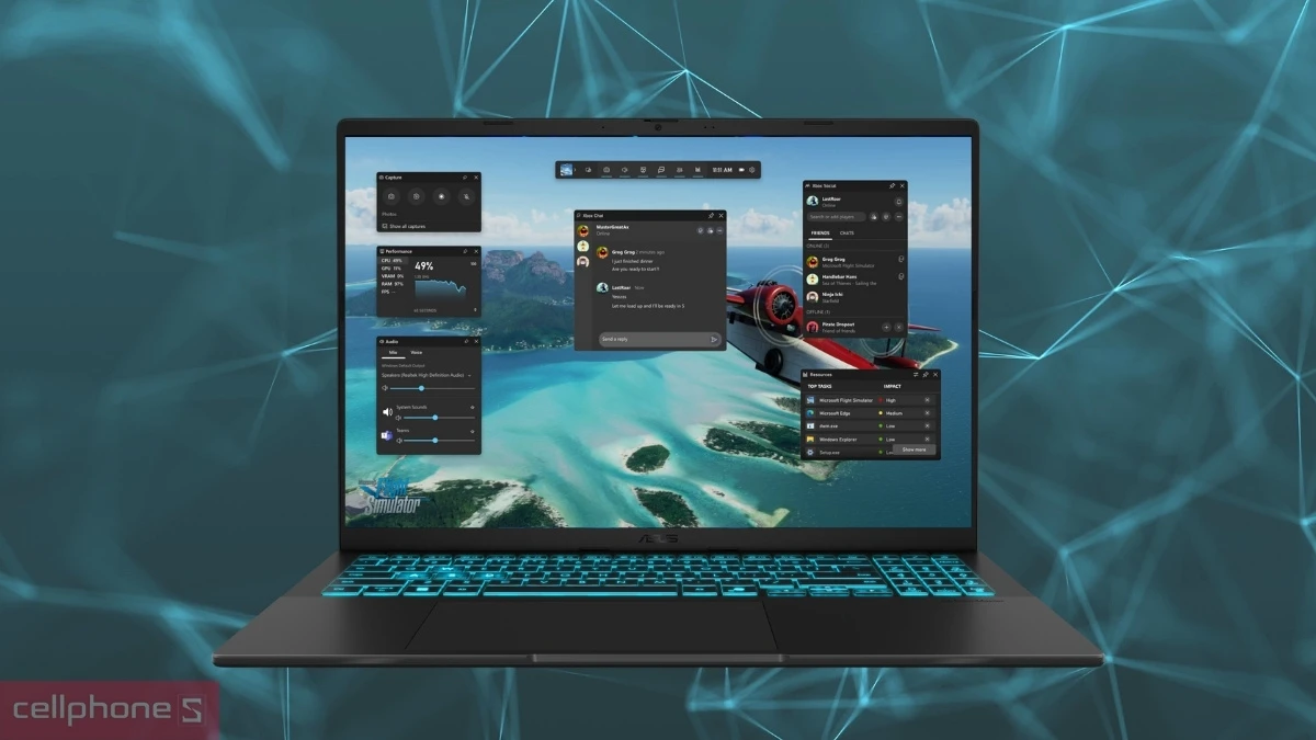Thiết kế laptop Asus gaming V16 V3607VU RP216W