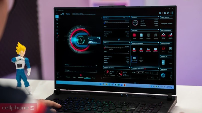 Hiệu suất AI của laptop ASUS ROG Strix SCAR 18 G835LW-SA172W