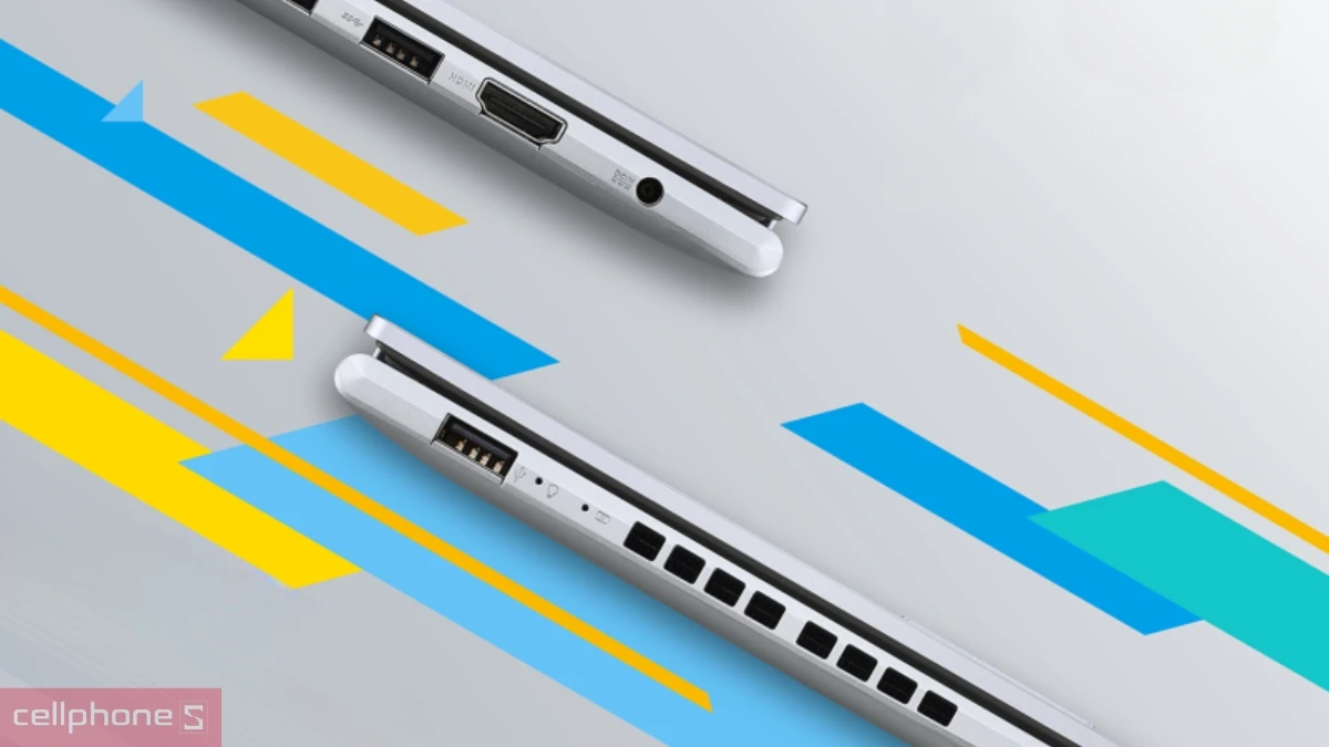 Pin, cổng kết nối của laptop Asus Vivobook 15 OLED A1505VA-MA505W