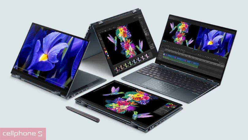 Laptop Asus Zenbook 14 Flip Oled UP5401ZA-KU140W - Hình ảnh sinh động, tinh giản thiết kế 
