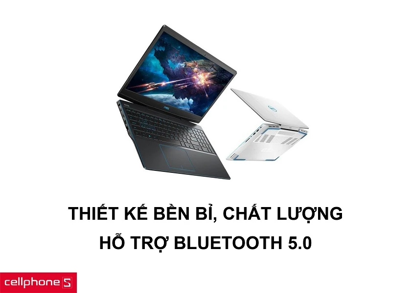 Thiết kế bền bỉ với lớp vỏ nhựa chắc chắn cùng việc hỗ trợ Bluetooth 5.0 tiện lợi