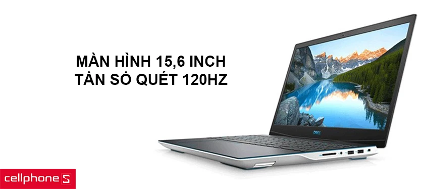 Thiết kế đậm chất gaming, màn hình 15,6 inch tần số quét 120Hz