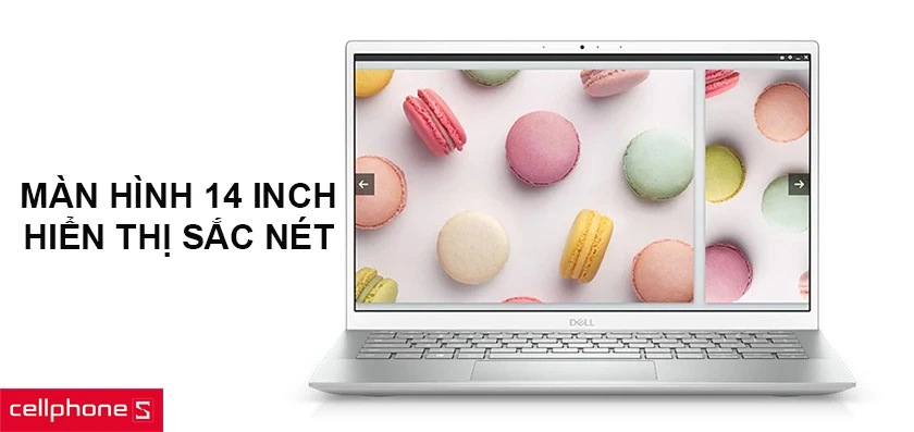 Màn hình 14 inch nhỏ gọn, hiển thị sắc nét