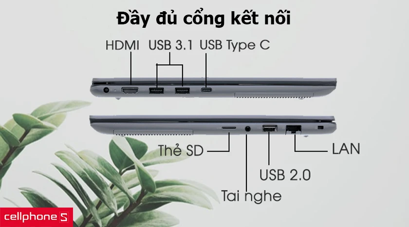 đầy đủ các cổng kết nối phổ biến