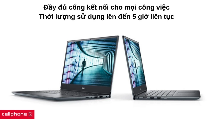 Đủ các phương thức kết nối cho công việc, thời lượng pin lên đến 5 giờ