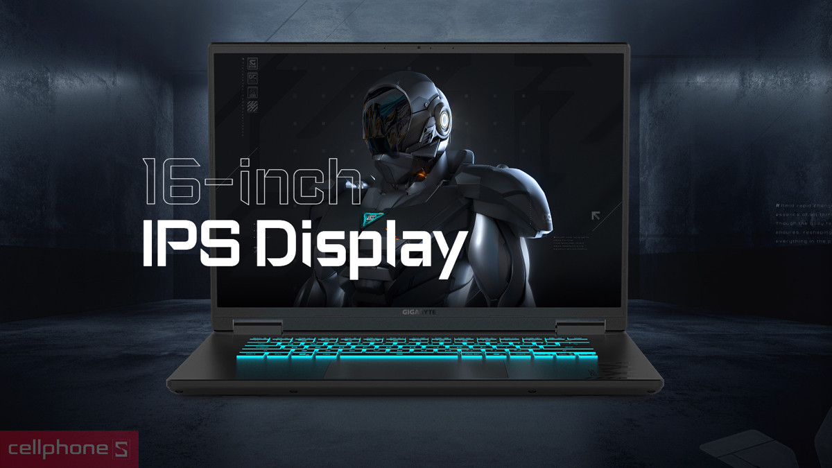 Màn hình, chất lượng hiển thị của laptop Gigabyte Gaming A16 GA6H-CMHI2VN893SH