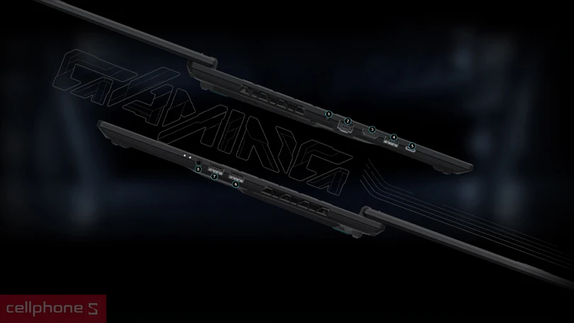 Cổng kết nối laptop Gigabyte Gaming A16 GA6H-CMHH2VN893SH