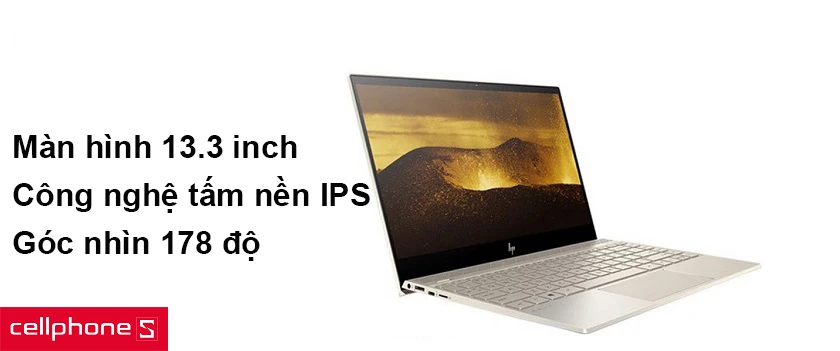 Màn hình 13.3 inch Full HD với tấm nền IPS cho hình ảnh chân thực