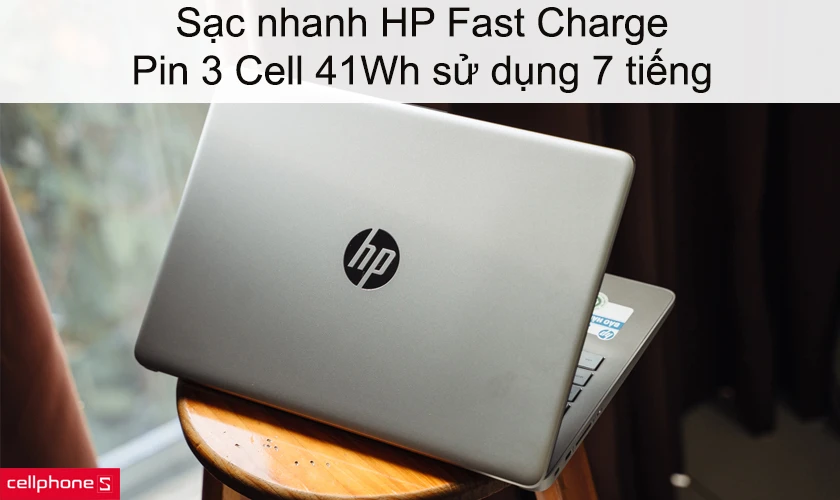 Pin 3 Cell 41Wh sử dụng 7 tiếng hỗ trợ sạc nhanh HP Fast Charge