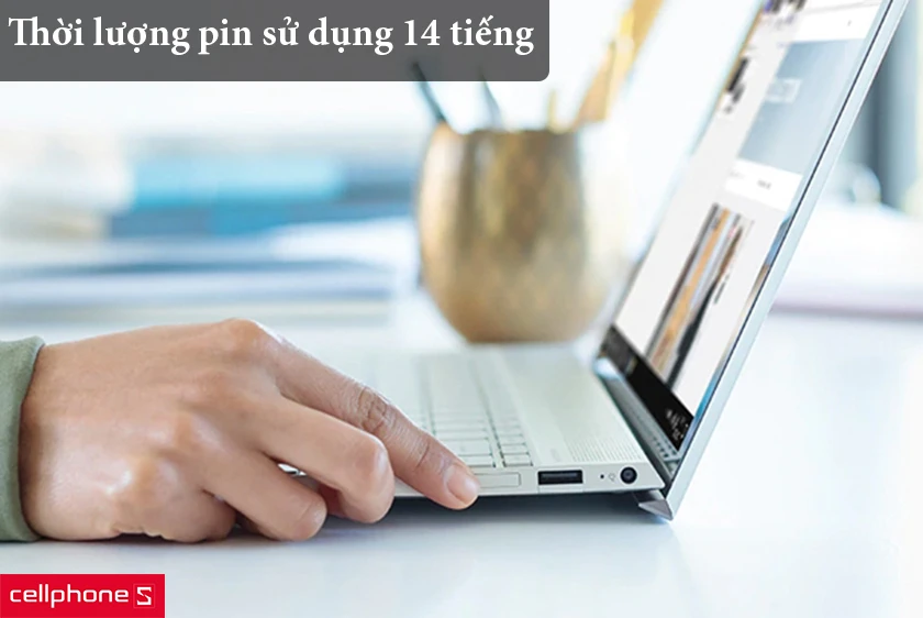 Pin sử dụng 14 tiếng