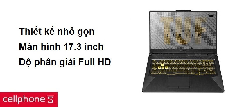 Thiết kế nhỏ gọn độ bền chuẩn quân đội, màn hình 17.3 inch và độ phân giải Full HD sắc nét