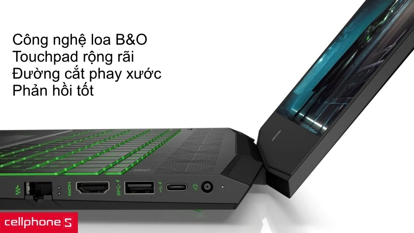 Bàn phím Fullsize được bố trí hợp lý và công nghệ loa B&O