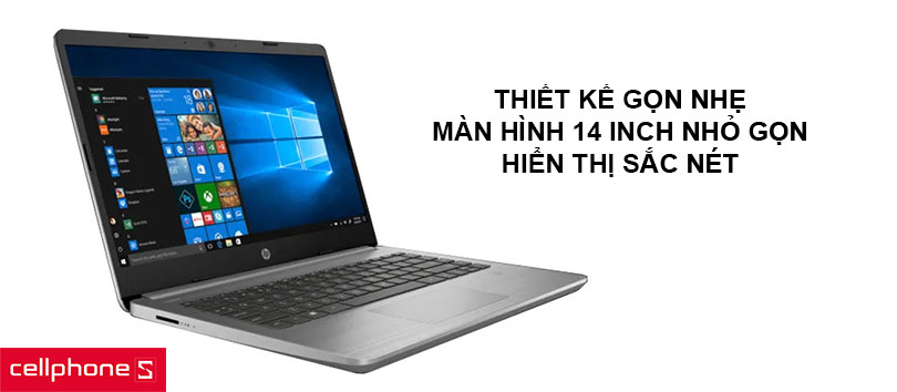 Thiết kế gọn nhẹ, màn hình 14 inch nhỏ gọn, hiển thị sắc nét