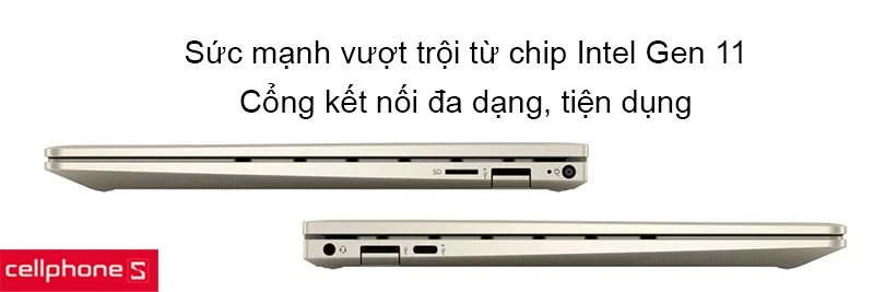 Sức mạnh từ chip Intel Gen 11 nổi trội, đa dạng các cổng kết nối