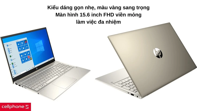 Thiết kế hiện đại và thanh lịch, màn hình 15.6 inch FHD làm việc đa nhiệm