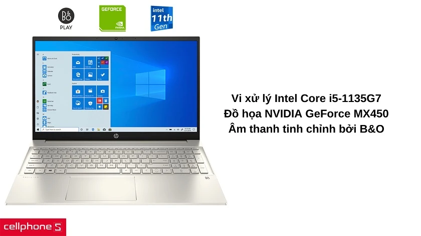 Vi xử lý Intel Core i5-1135G7 cùng đồ họa MX450 xử lý trọn vẹn nhiều công việc khác nhau
