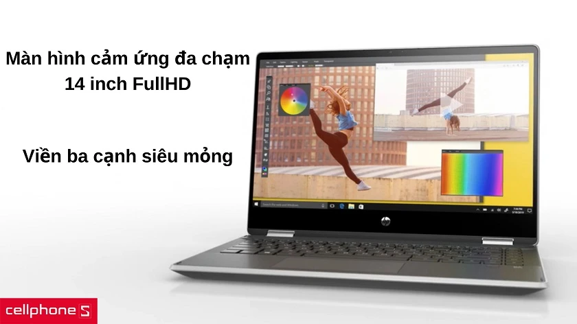 Màn hình cảm ứng 14 inch với viền siêu mỏng cho trải nghiệm hình ảnh choáng ngợp