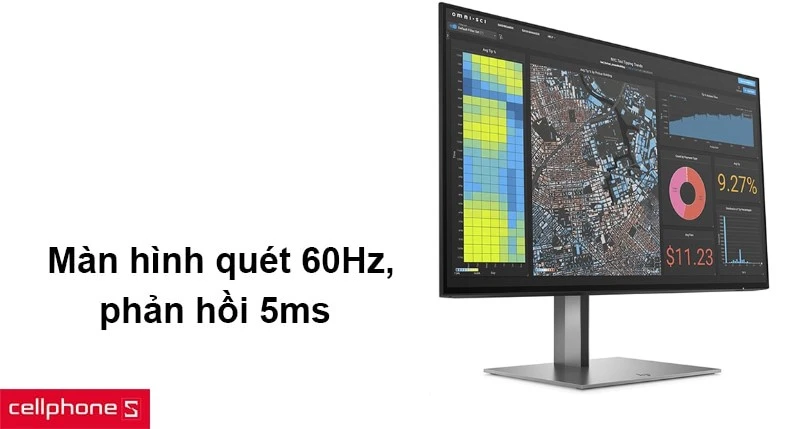 Màn hình quét 60Hz, phản hồi 5ms