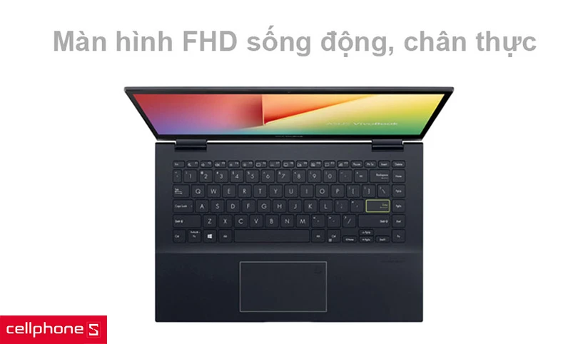 Màn hình FHD sống động, chân thực đến từ laptop Asus VivoBook Flip 14