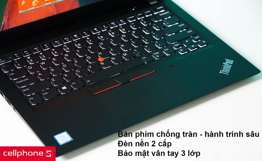 Bàn phím hành trình sâu, công nghệ bảo mật vân tay 3 lớp FIDO