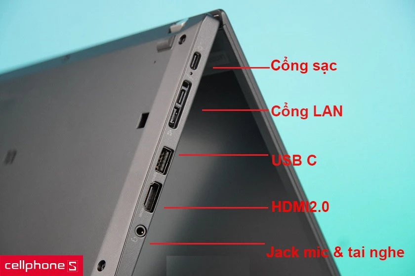 Thinkpad T490S 20NXS00200 hỗ trợ nhiều cổng kết nối