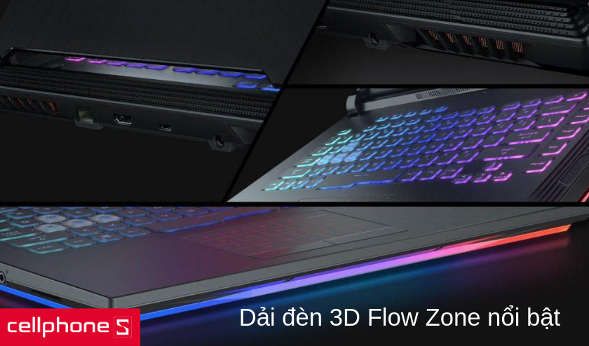 dải đèn LED RGB cùng hiệu ứng đổi màu 3D Flow Zon