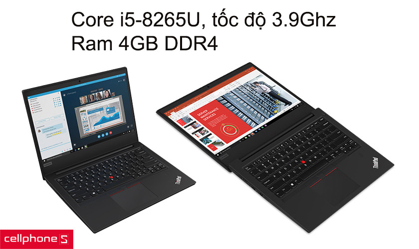 Hiệu năng tốt với chip Core i5-8265U, tốc độ 3.9Ghz, Ram 4GB DDR4