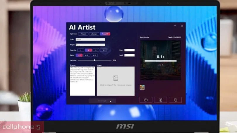 Tính năng laptop MSI Prestige 14 AI Studio C1UDXG-058VN