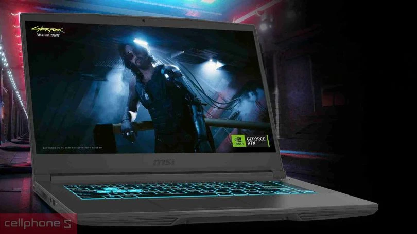 Thiết kế laptop MSI Gaming Thin 15 B12UCX-1419VN 16GB