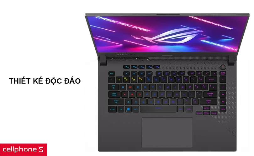 Laptop Asus Gaming Rog Strix G15 G513RW-HQ223W – Thiết kế độc đáo