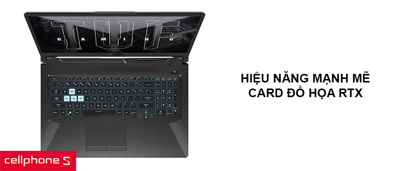 Hiệu năng mạnh mẽ với con chip i5 dòng H, card đồ họa RTX