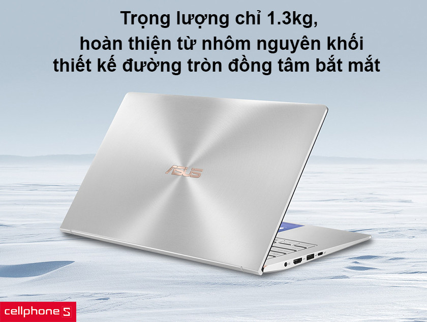Trọng lượng chỉ 1.3kg, hoàn thiện từ nhôm nguyên khối