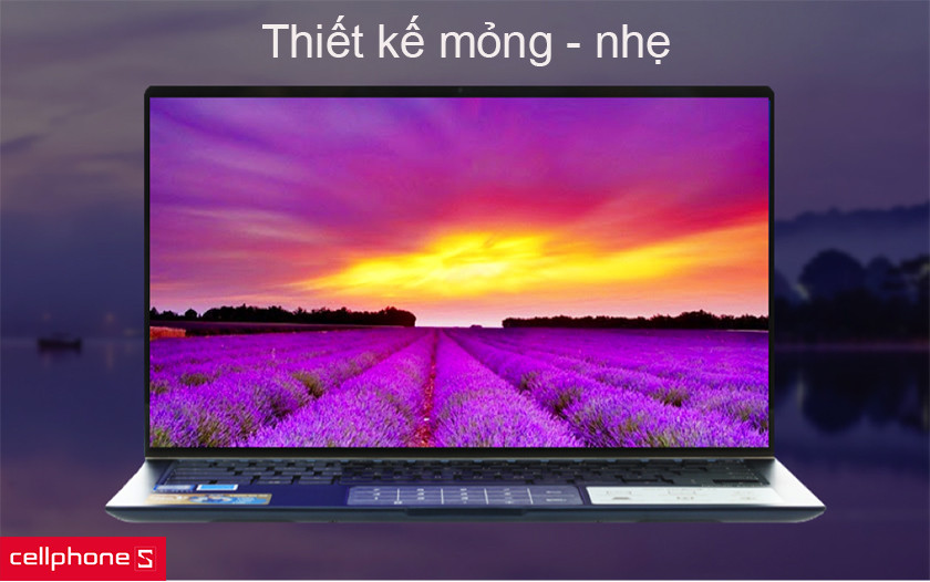 Thiết kế mỏng nhẹ 14 inch dày 16mm, nặng 1kg
