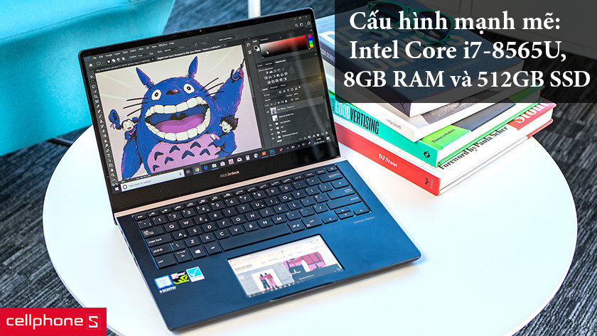Cấu hình mạnh mẽ: Intel Core i7-8565U, card đồ hoạ rời NVIDIA Geforce MX150, 8GB RAM và 512GB SSD