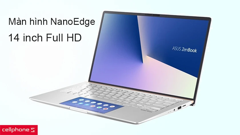 Giải trí với màn hình NanoEdge 14 inch Full HD, IPS sắc nét