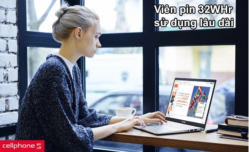 trang bị đầy đủ cổng kết nối, viên pin 32WHr