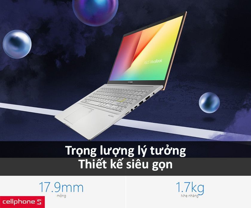 Mang theo mọi nơi với trọng lượng siêu lý tưởng chỉ 1,7kg
